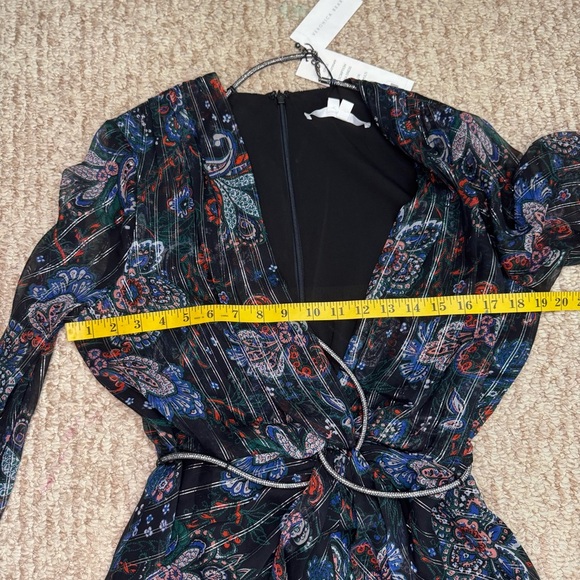 Veronica Beard Kaira Metallic Floral Silk Maxi Dress Size 8 NWT - Picture 14 of 14
